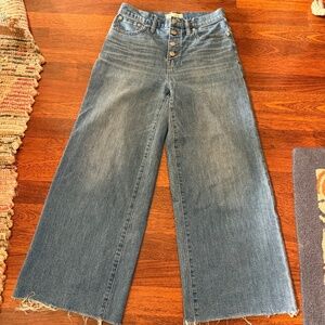 Madewell Wide Leg Crop Denim Size 26